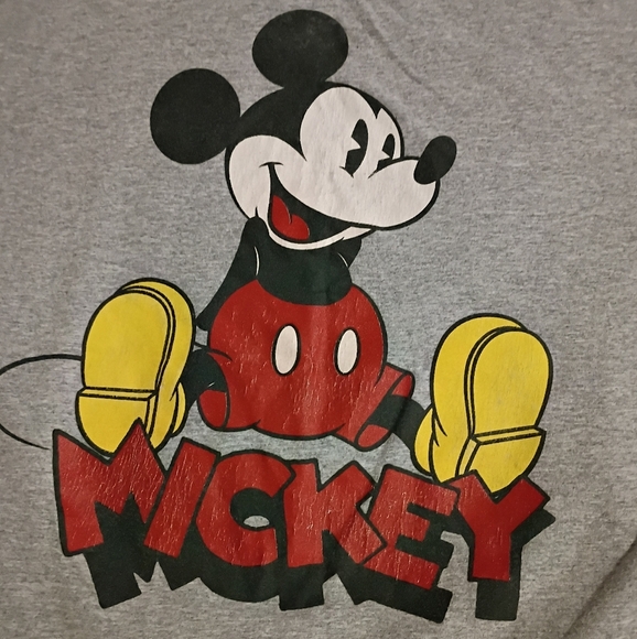 Vintage Retro Mickey Mouse Disney Gray T-shirt. Large Unisex - Picture 2 of 3